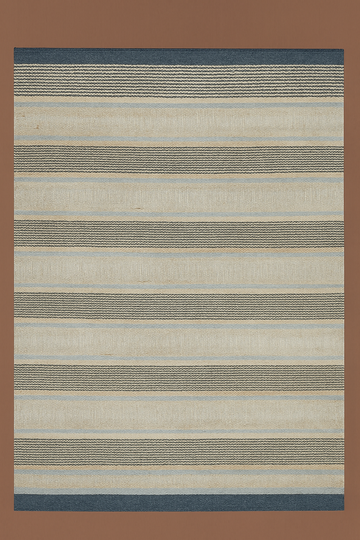 NATURAL CHARCOAL WOOL AND JUTE RUG
