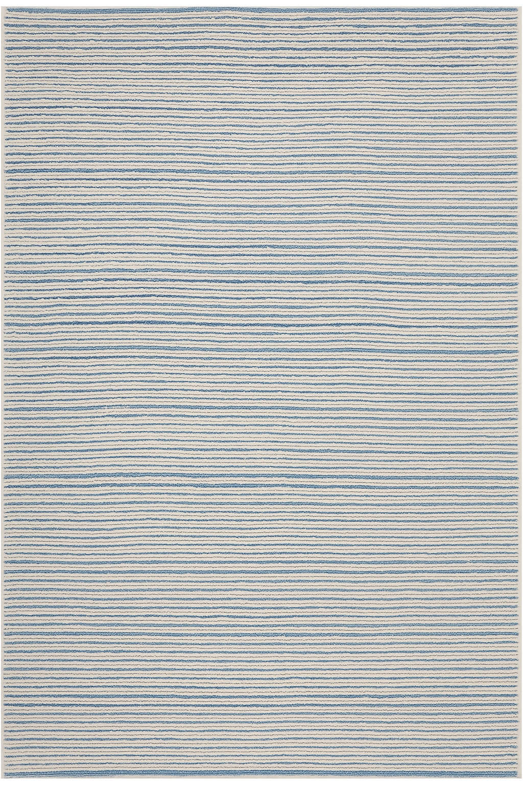 IVORY BLUE WOOL RUG