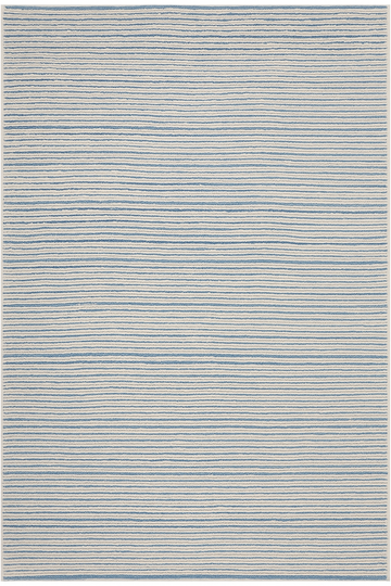 IVORY BLUE WOOL RUG