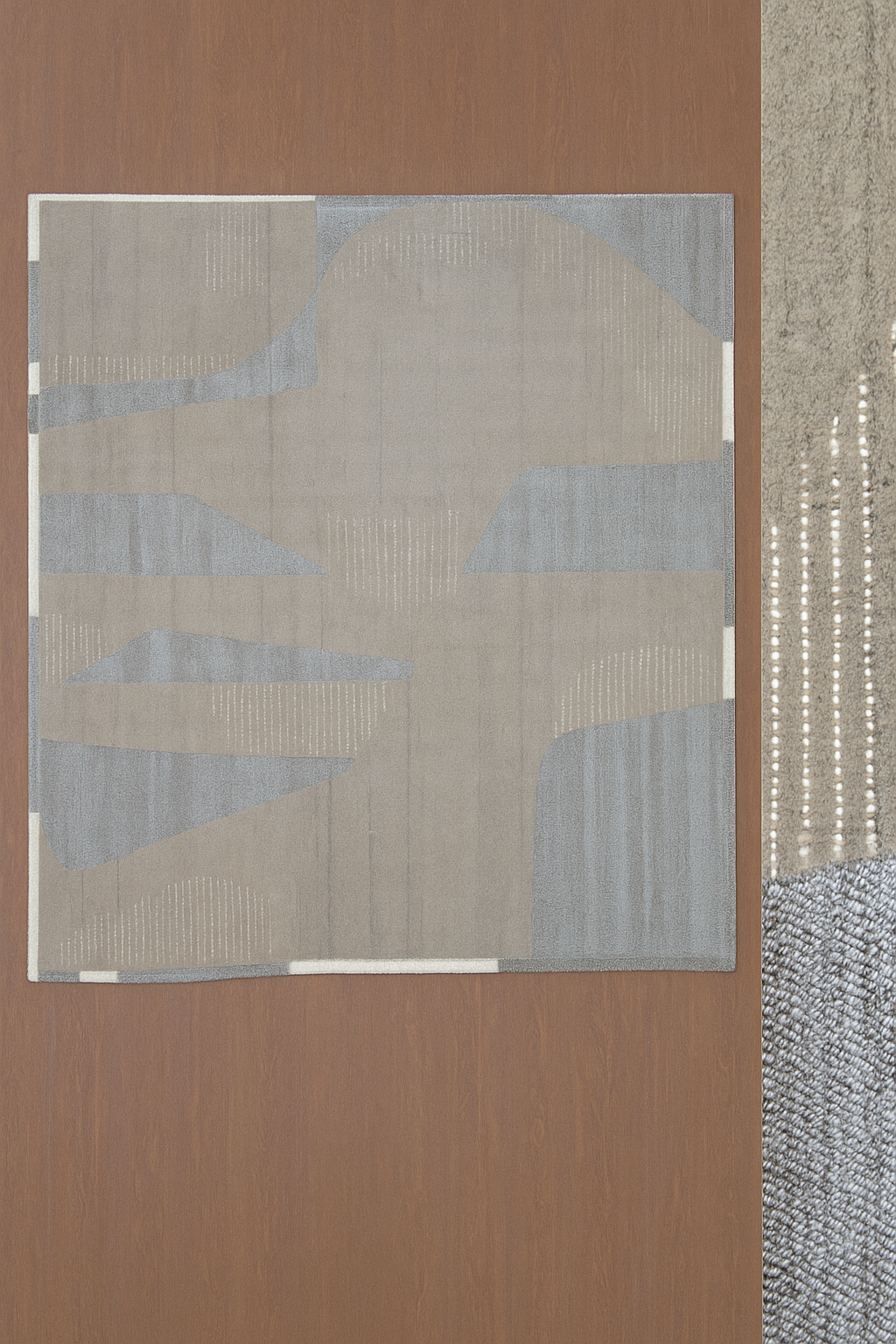 GREY TAUPE WOOL RUG