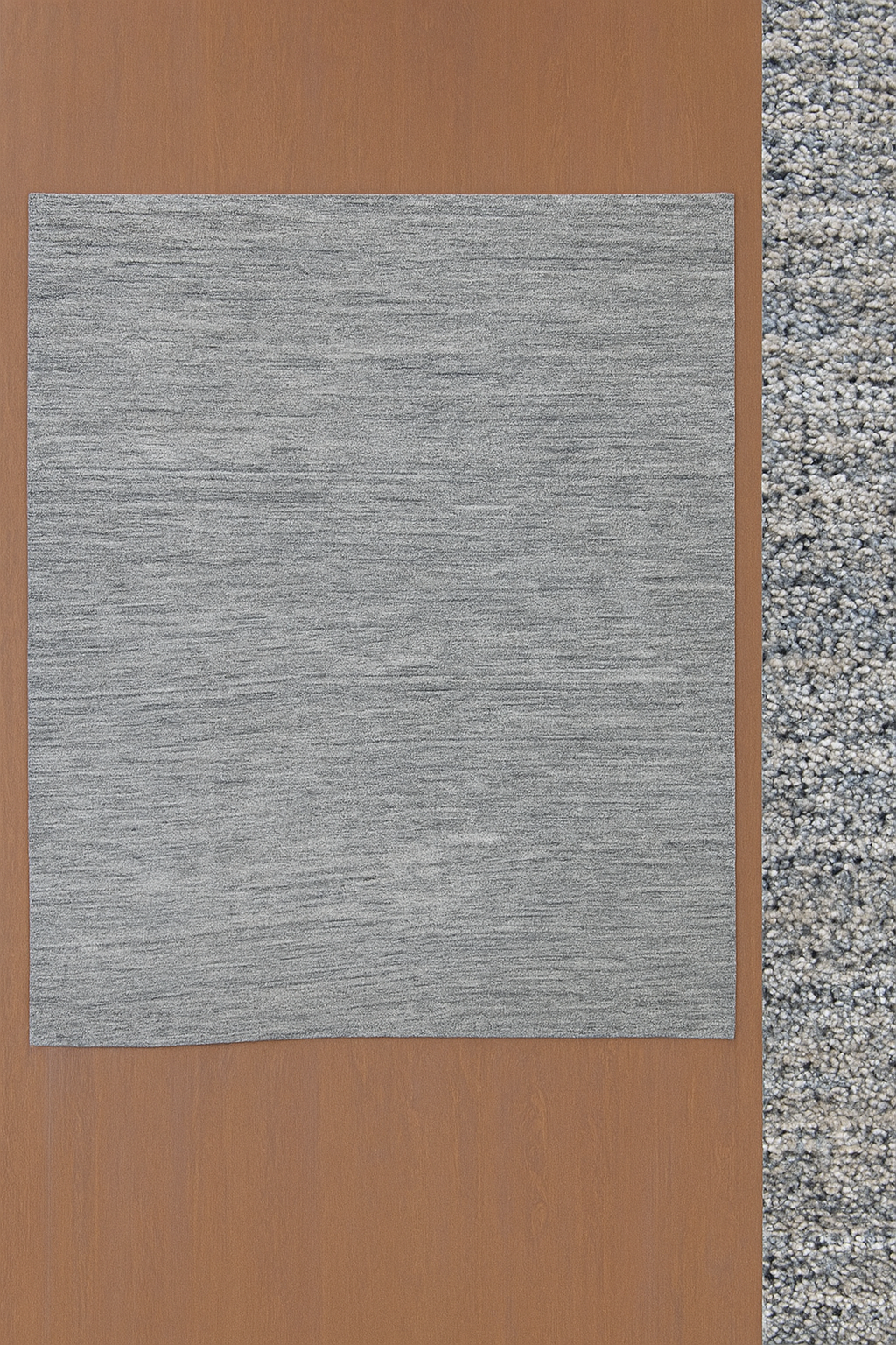 STEEL GREY WOOL RUG