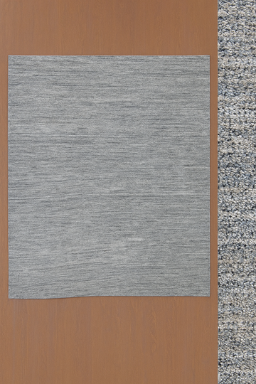 STEEL GREY WOOL RUG