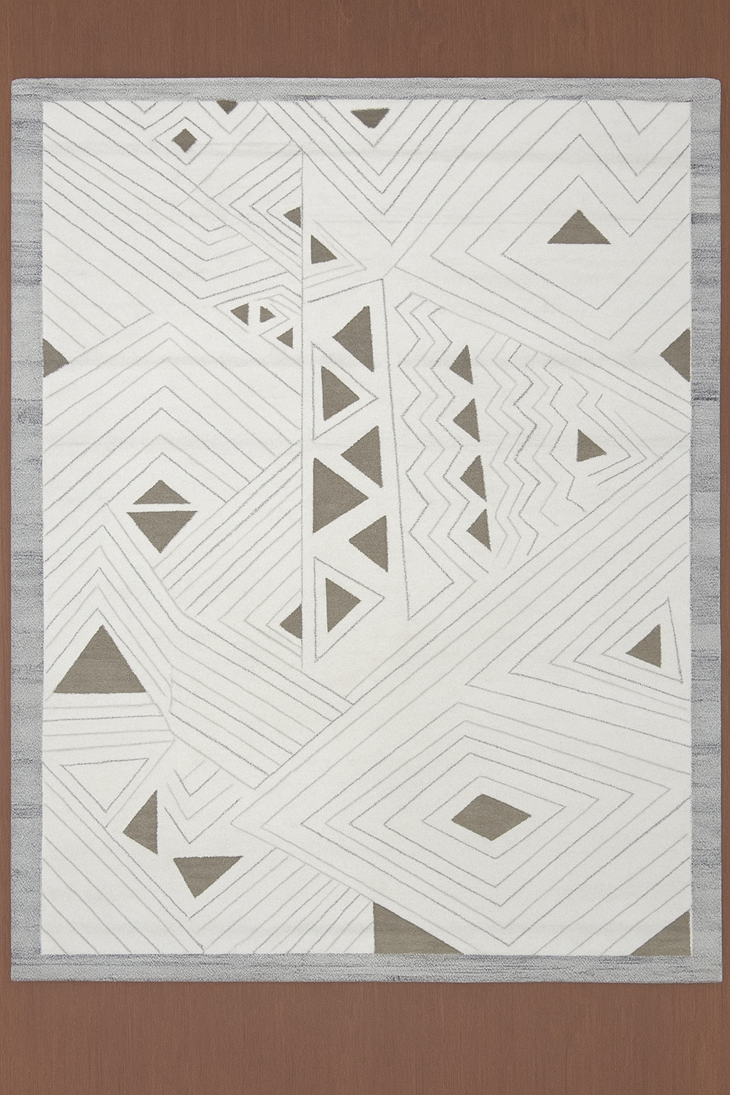 NATURAL SILVER WOOL RUG