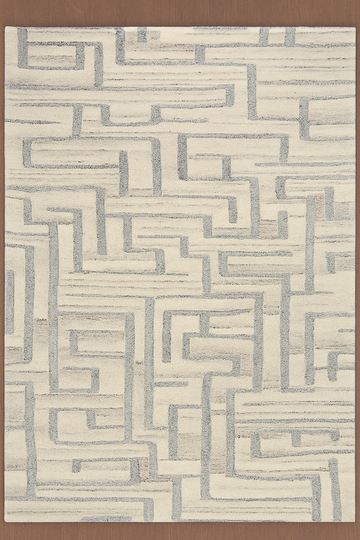 IVORY GREY WOOL RUG