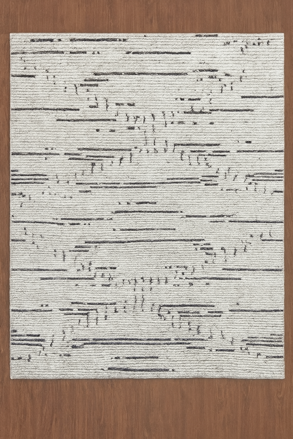 SILVER BROWN WOOL RUG