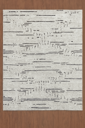 SILVER BROWN WOOL RUG