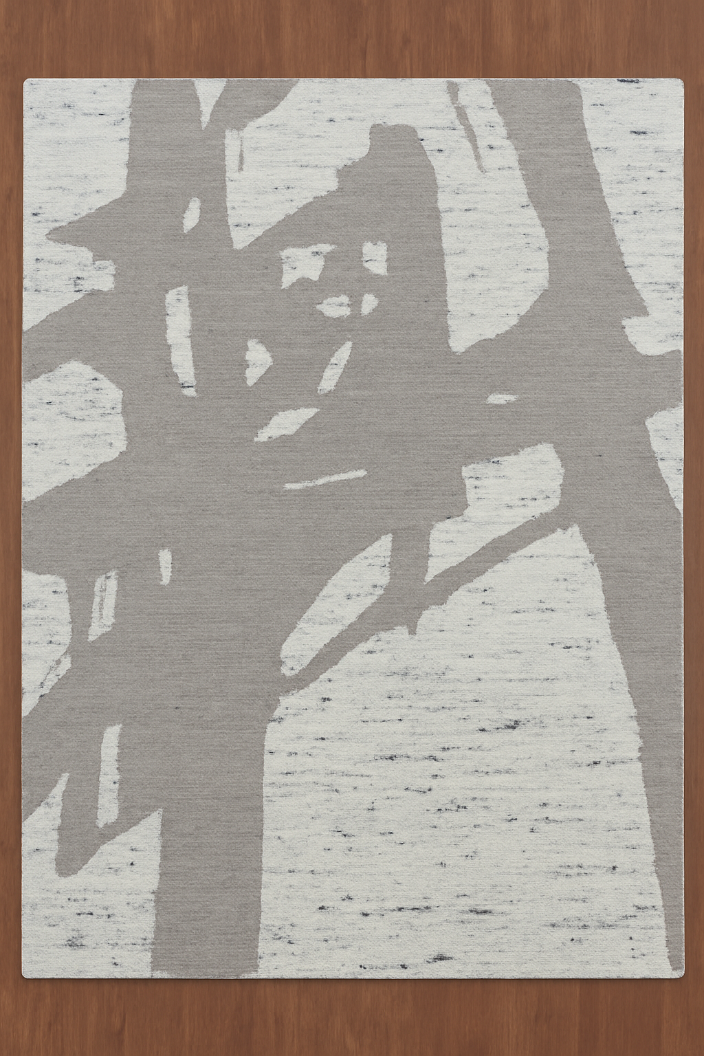 IVORY GREY WOOL RUG