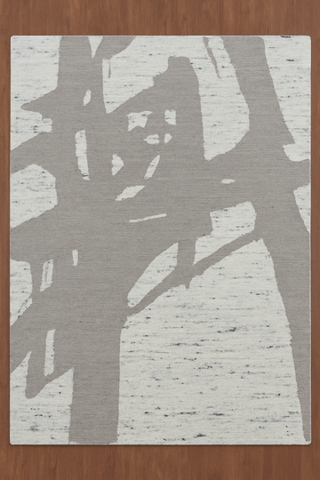 IVORY GREY WOOL RUG