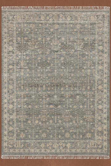 BLUE CHARCOAL WOOL RUG
