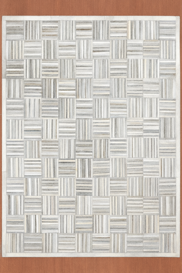 BEIGE LEATHER RUG