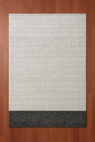 IVORY GREY WOOL RUG