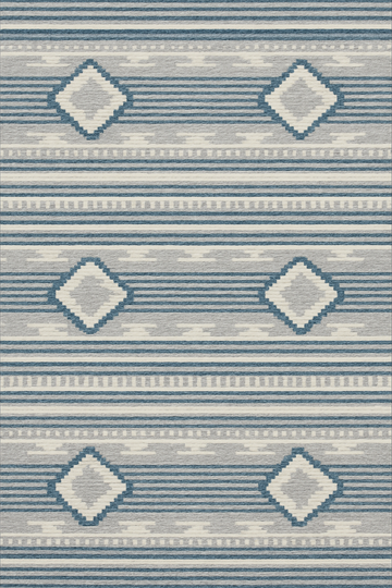 GREY TEAL WOOL RUG