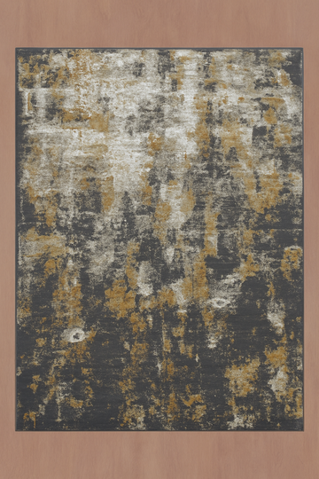 RUST BROWN POLYESTER RUG