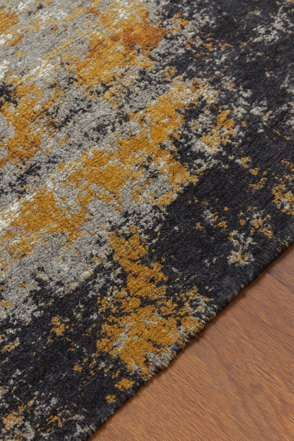 RUST BROWN POLYESTER RUG