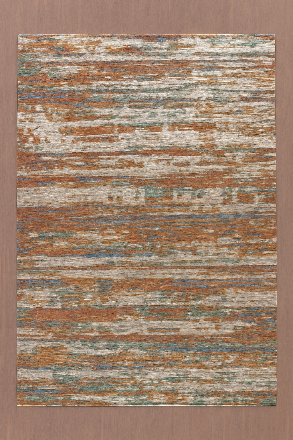 RED WOOD POLYESTER RUG