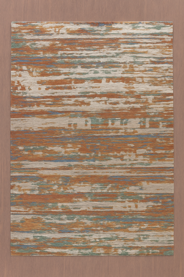 RED WOOD POLYESTER RUG