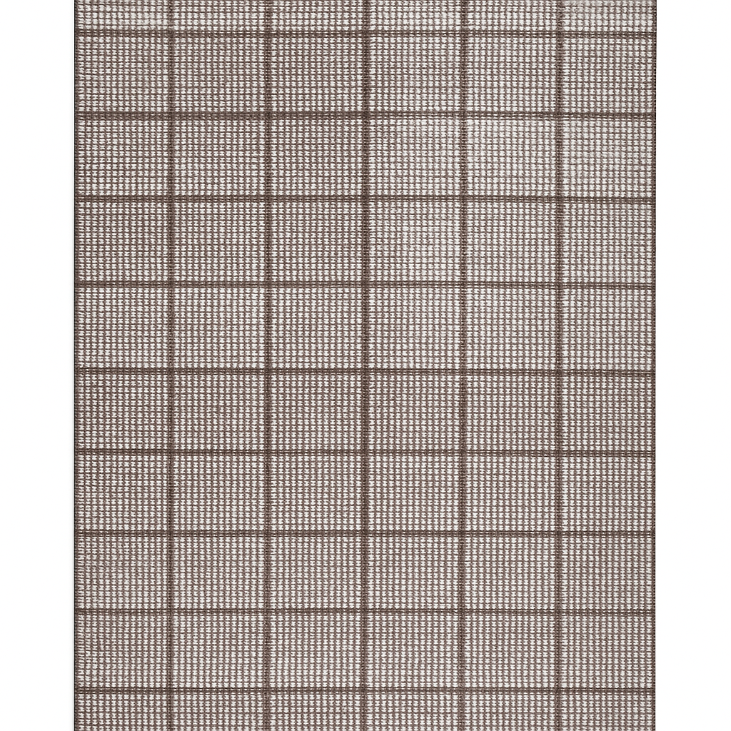 IVORY BROWN WOOL RUG