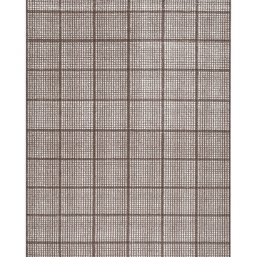 IVORY BROWN WOOL RUG