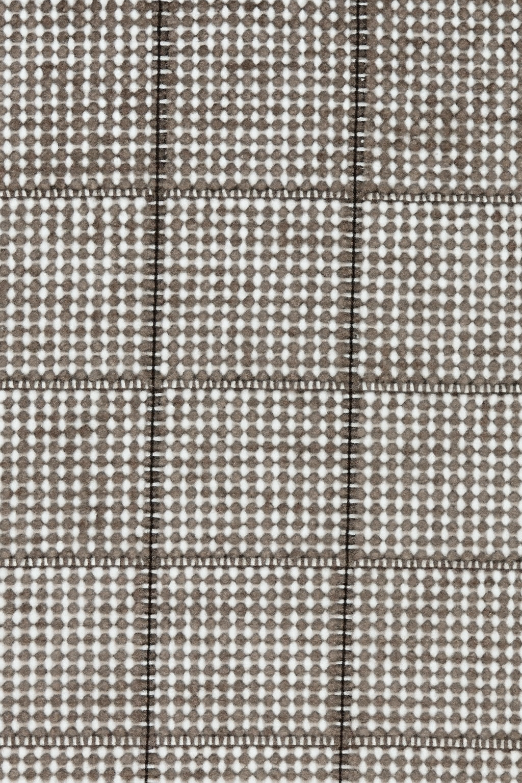 IVORY BROWN WOOL RUG