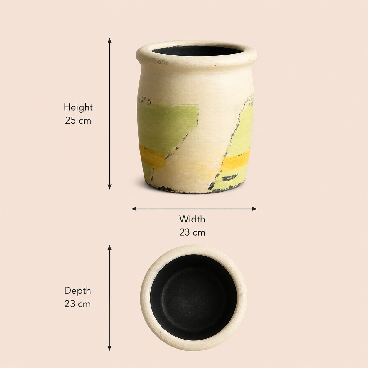 Verdant Brush Clay Pot – Small