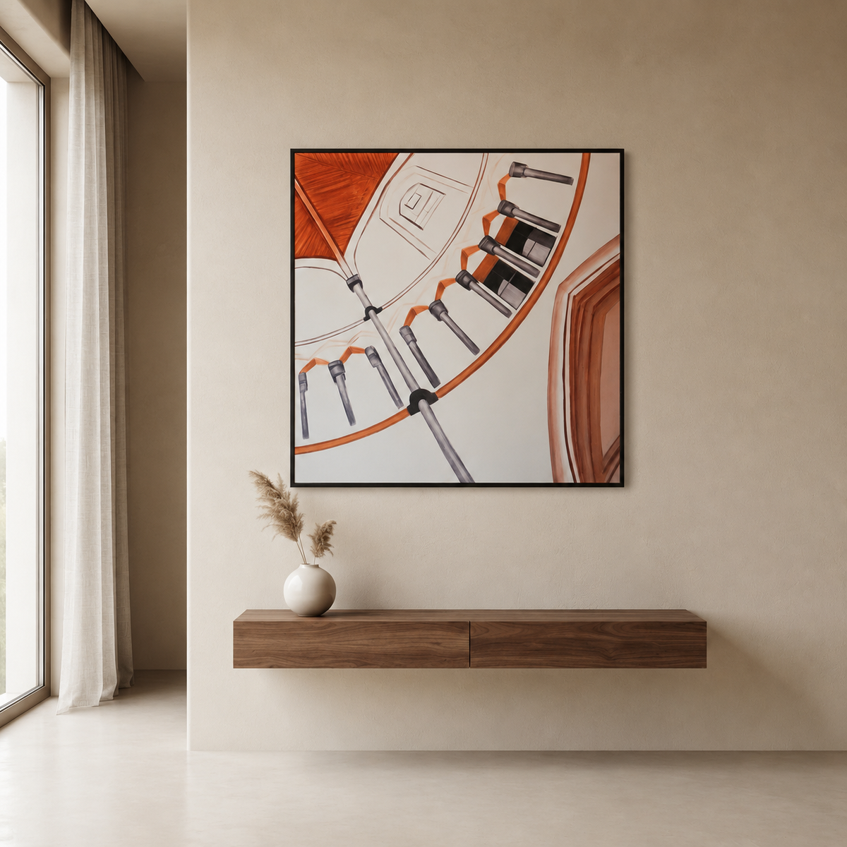 Single Frame Spray-Paint Wall Art - 4