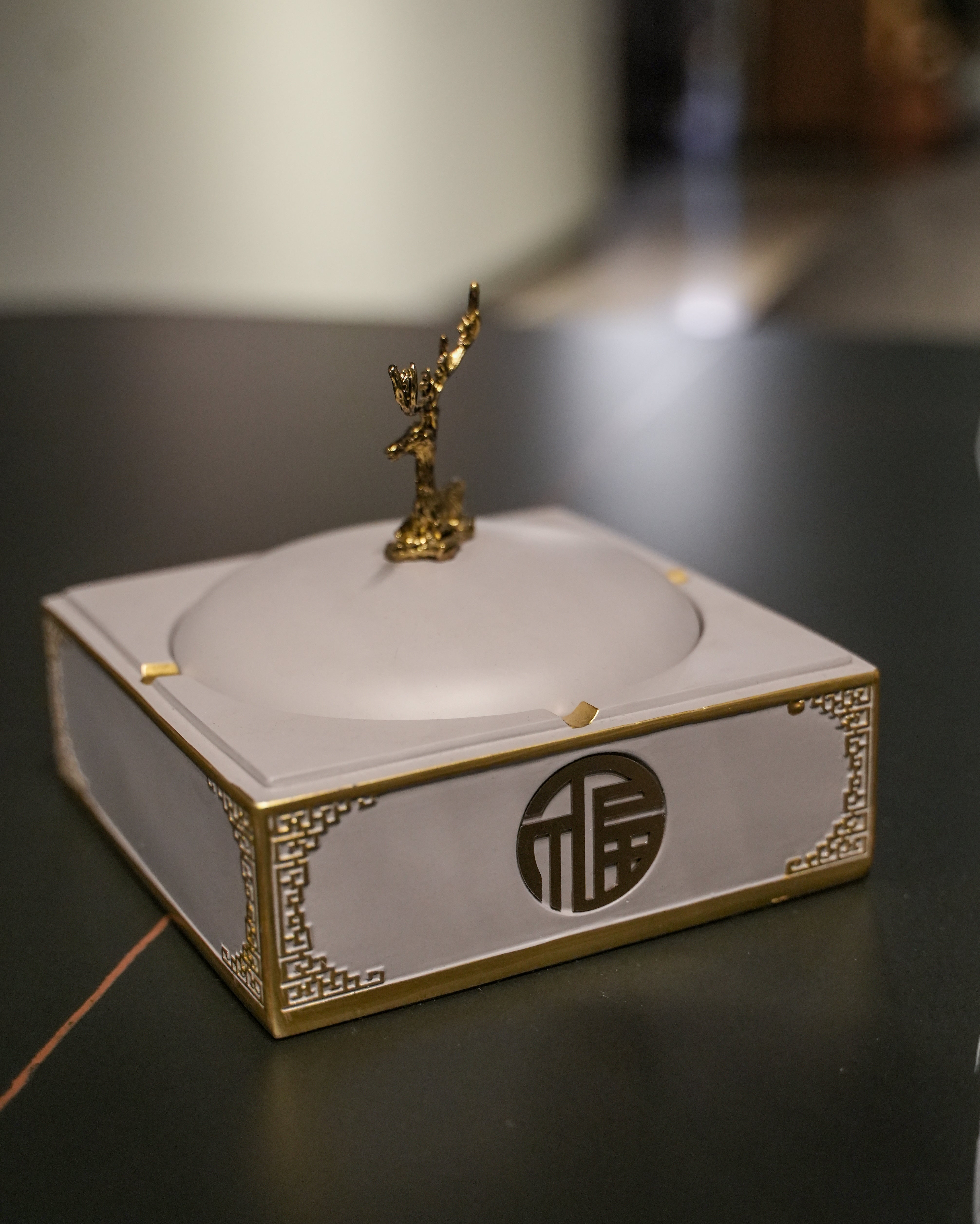 Grey Resin Ashtray