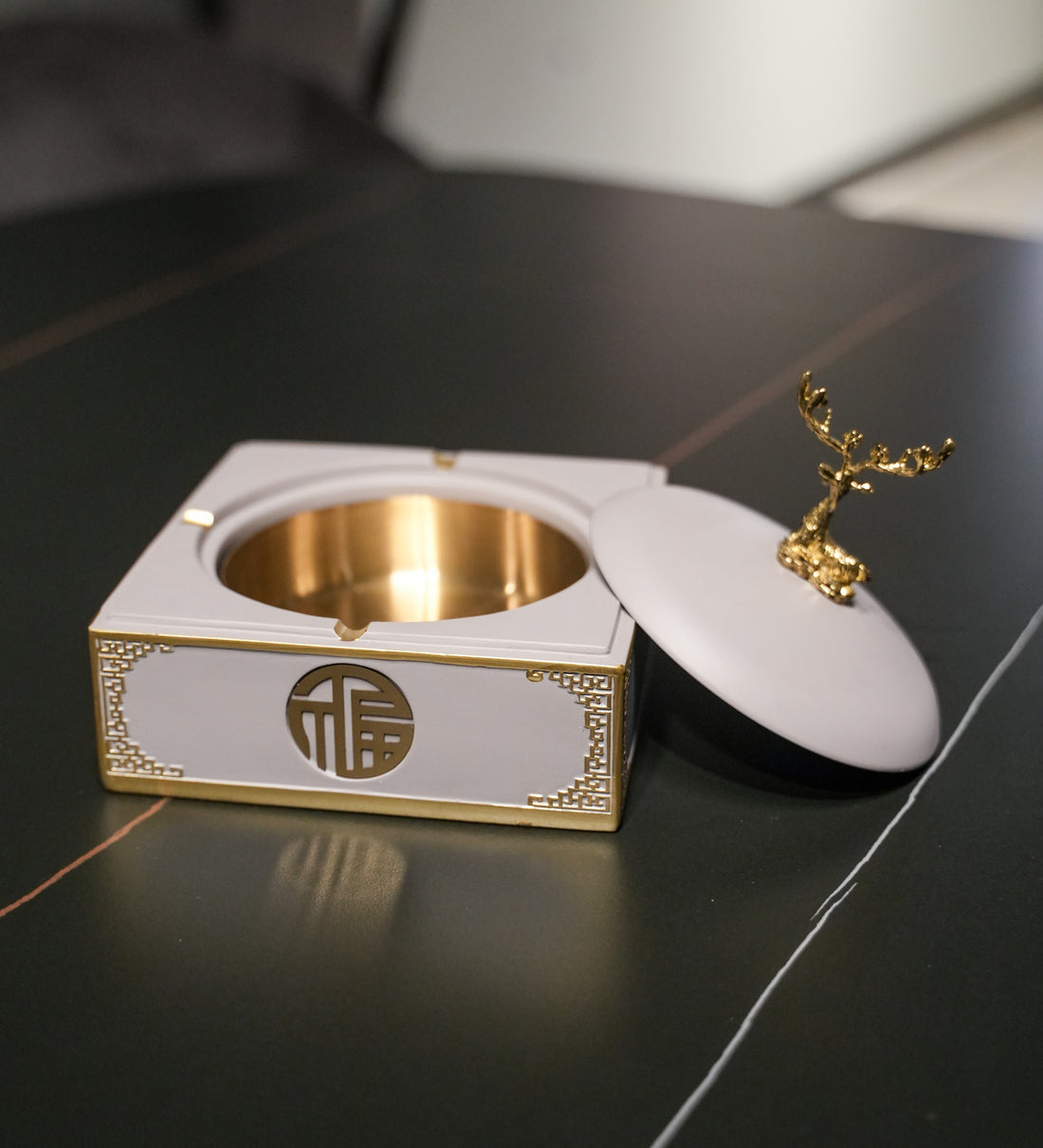 Grey Resin Ashtray