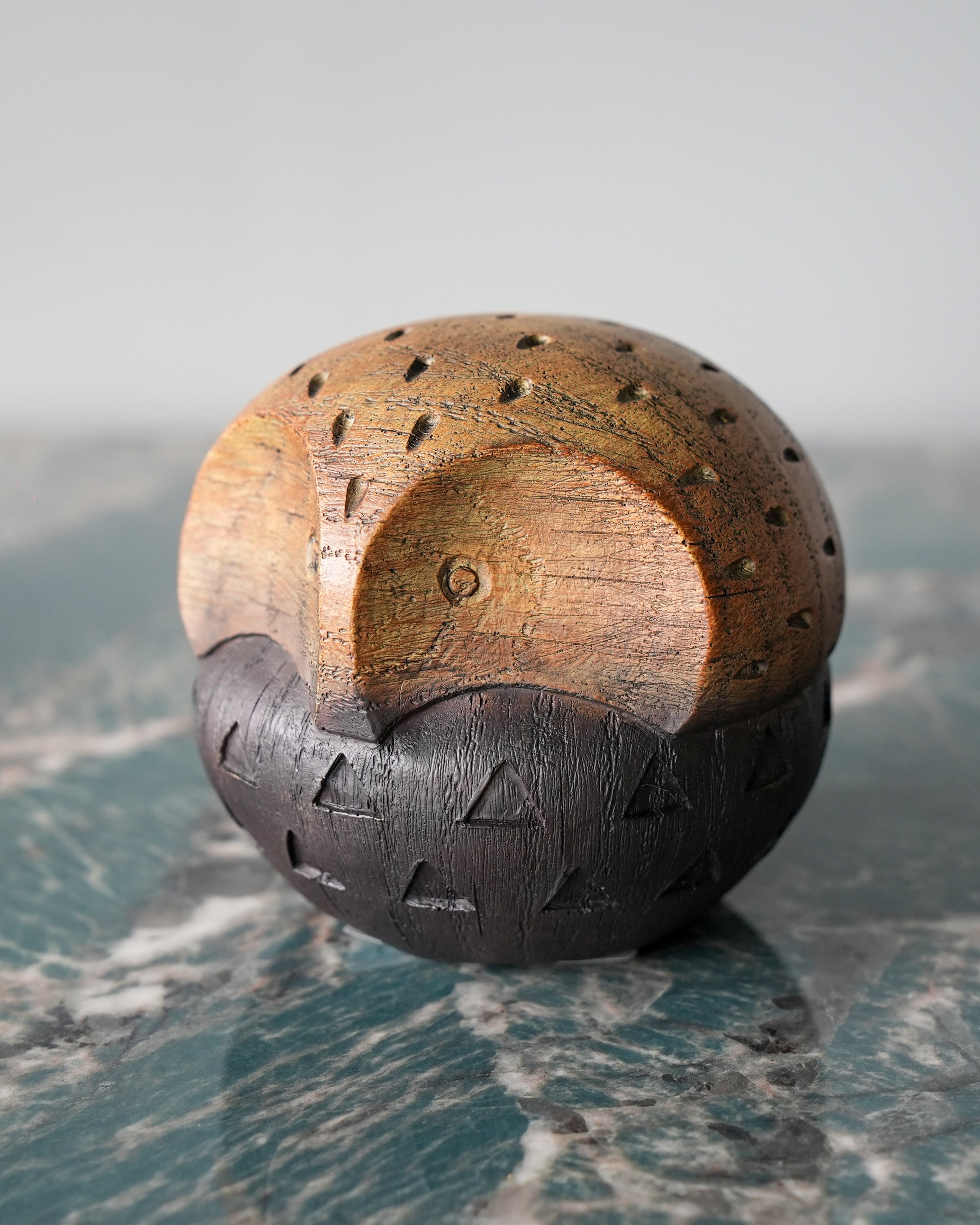 Solid Wood Owl Sculpture