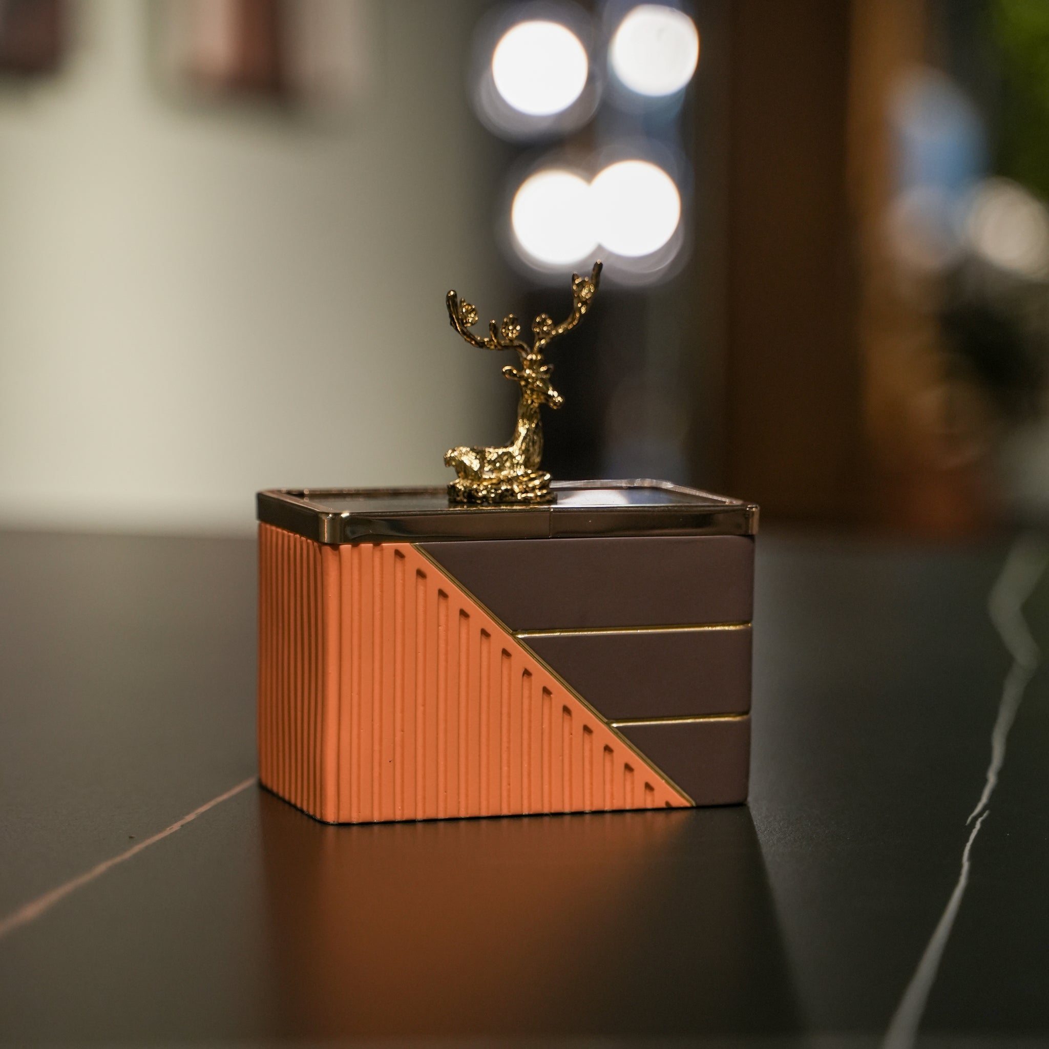 Black & Orange Toothpick Box