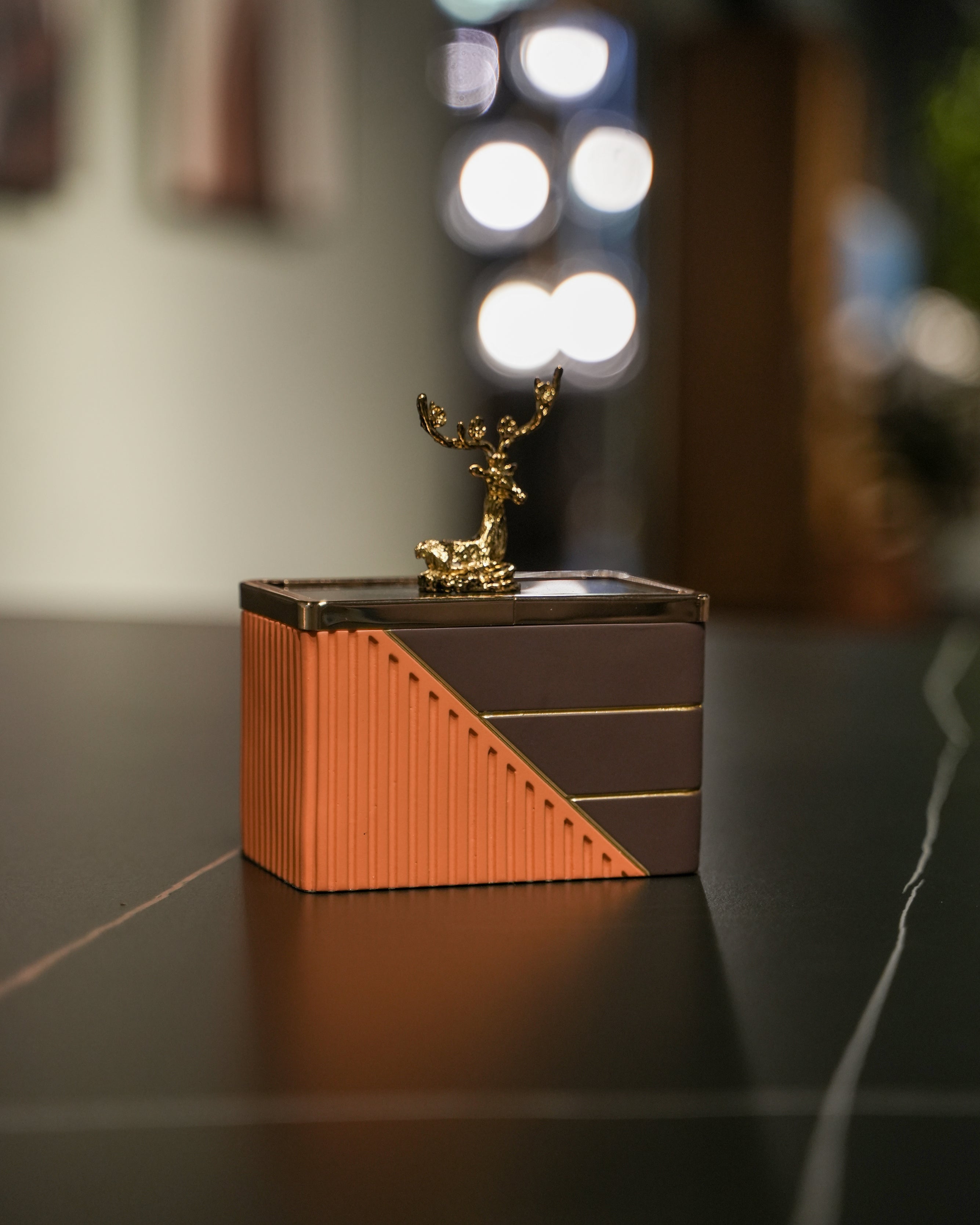 Black & Orange Toothpick Box