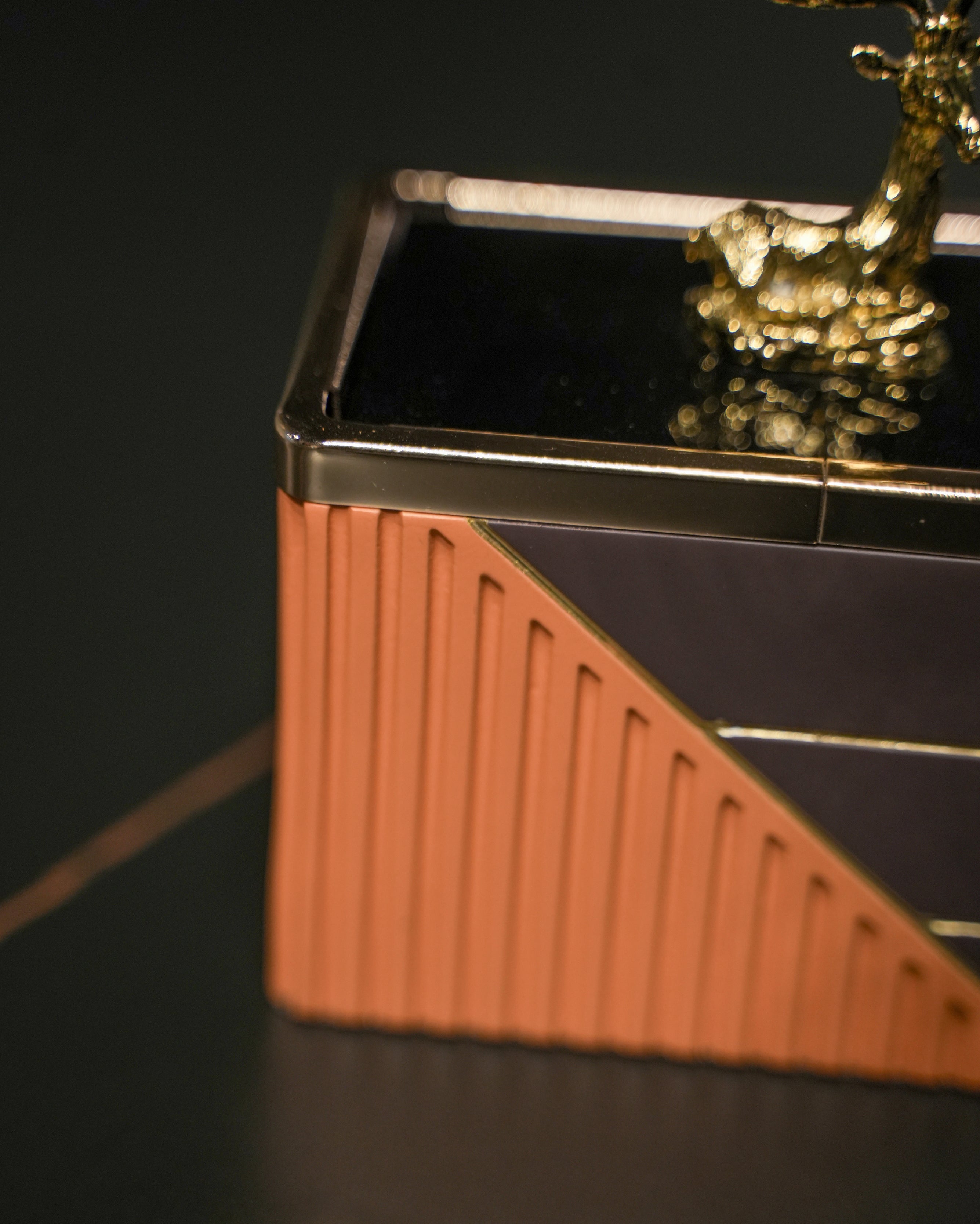 Black & Orange Toothpick Box
