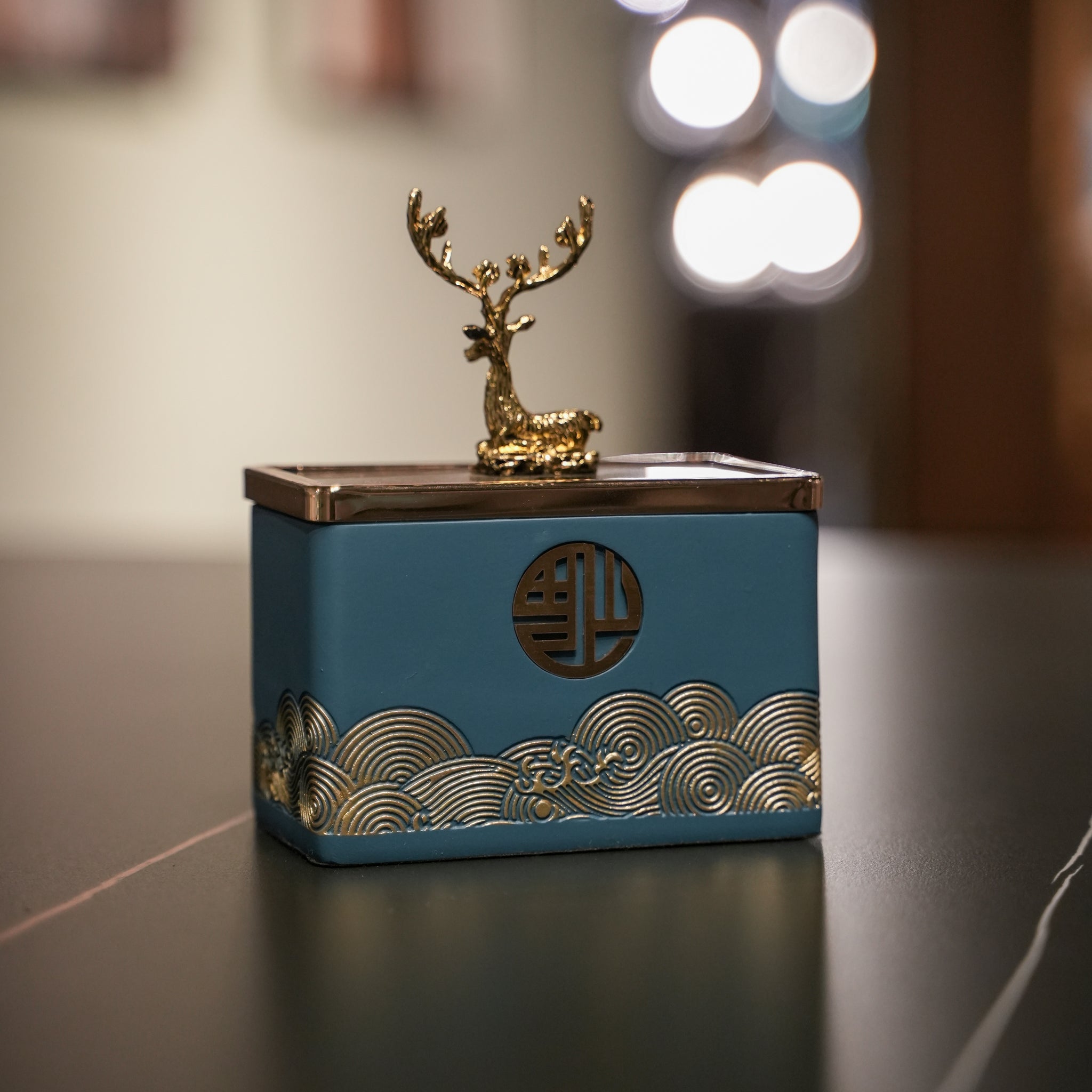 Sleek Resin  Metal Toothpick Holder