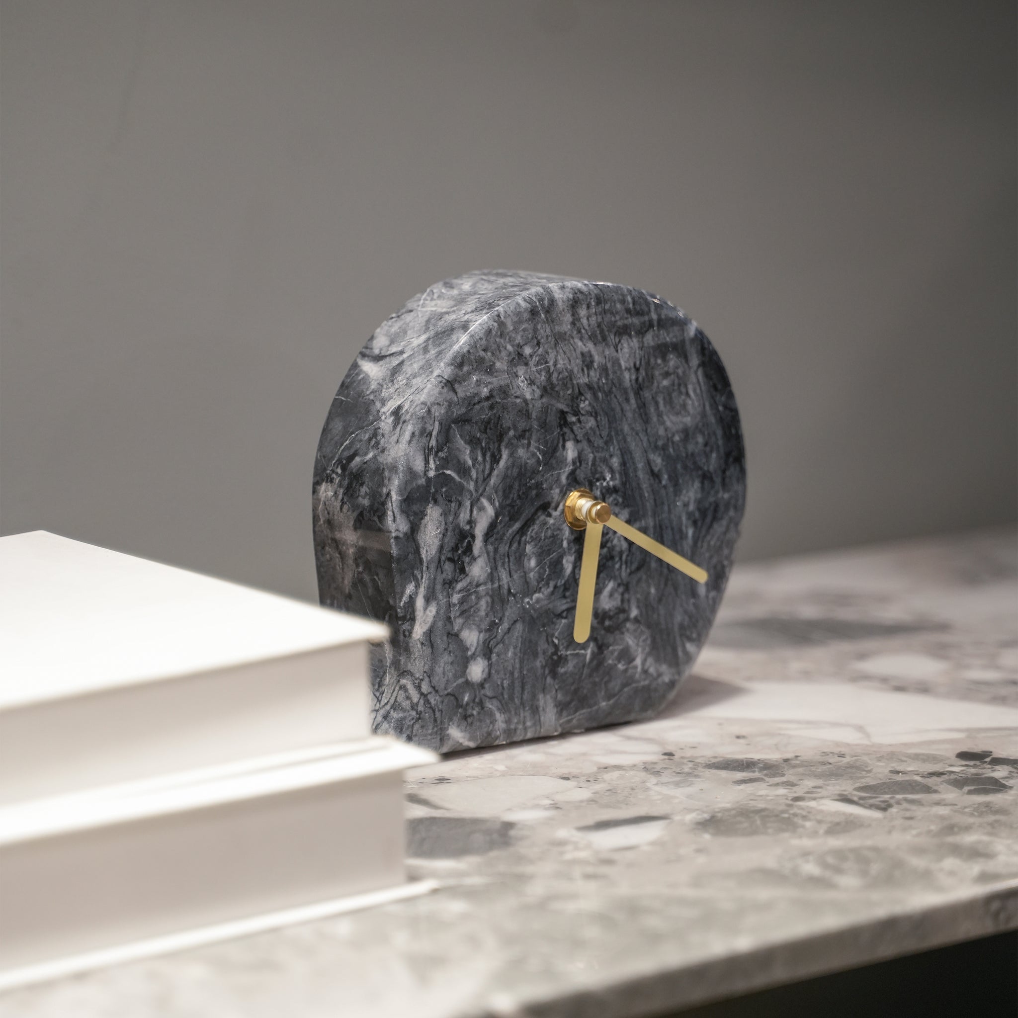 Black Marble Clock