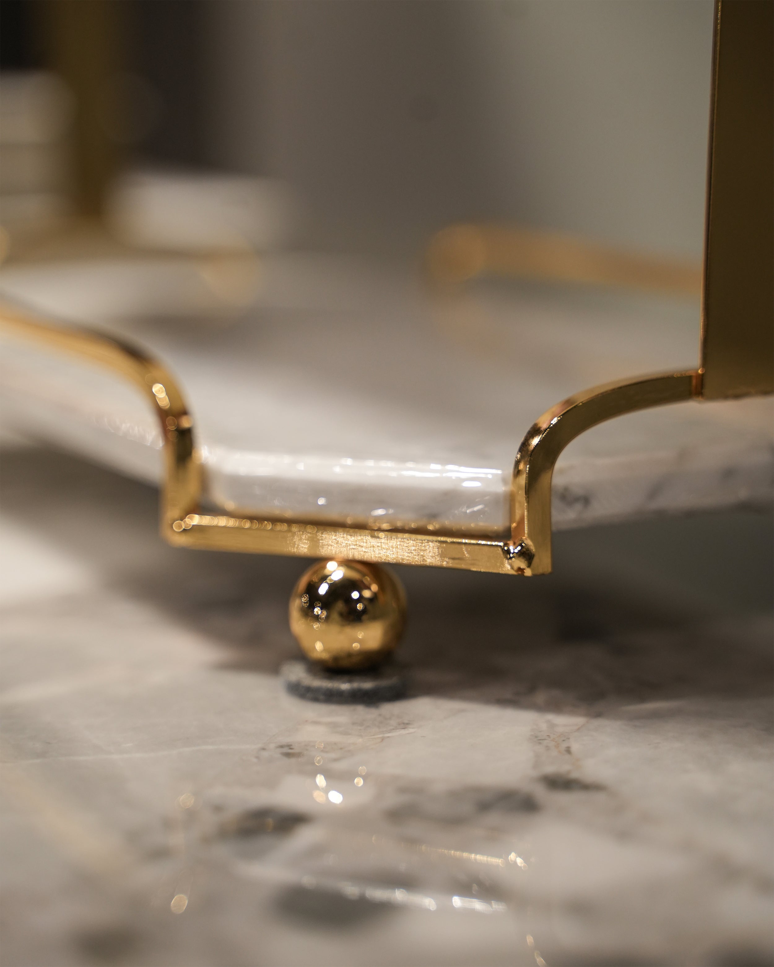 White and Golden Accent decor