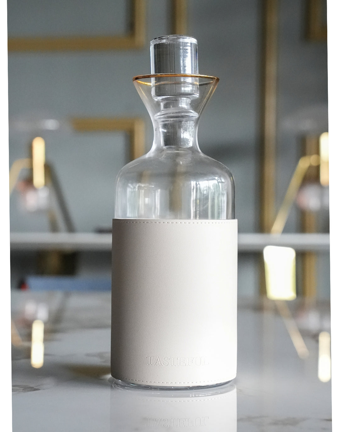 Leather wine bottle