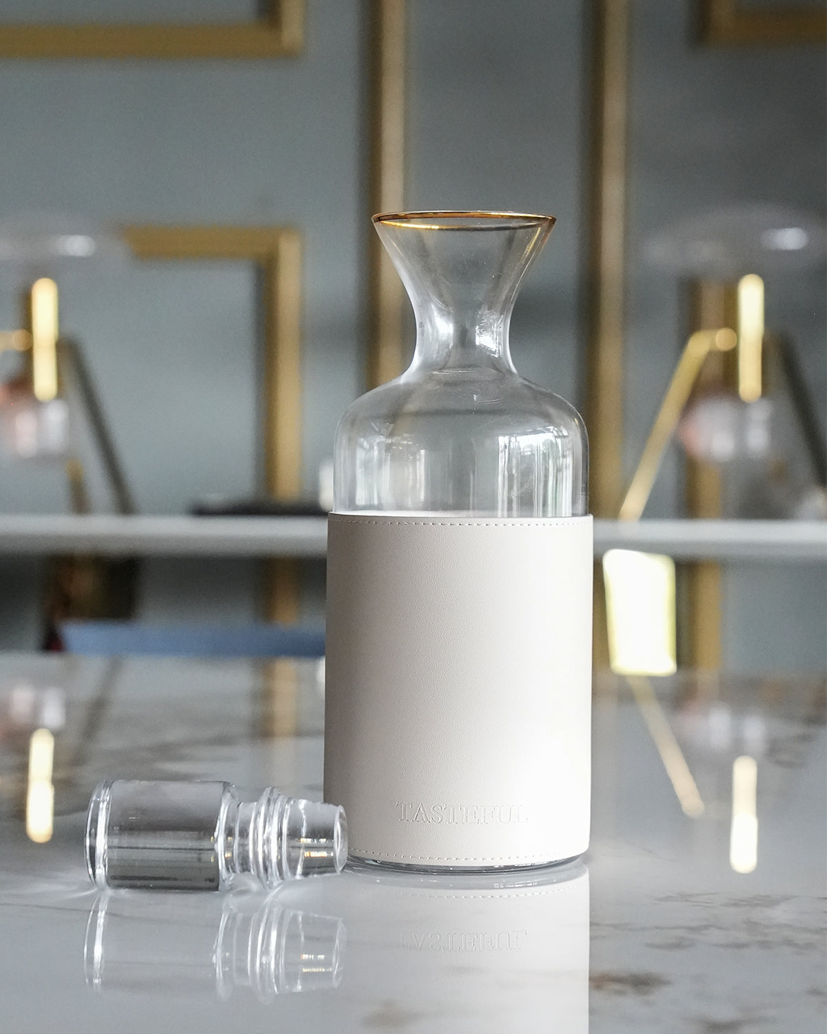 Leather wine bottle