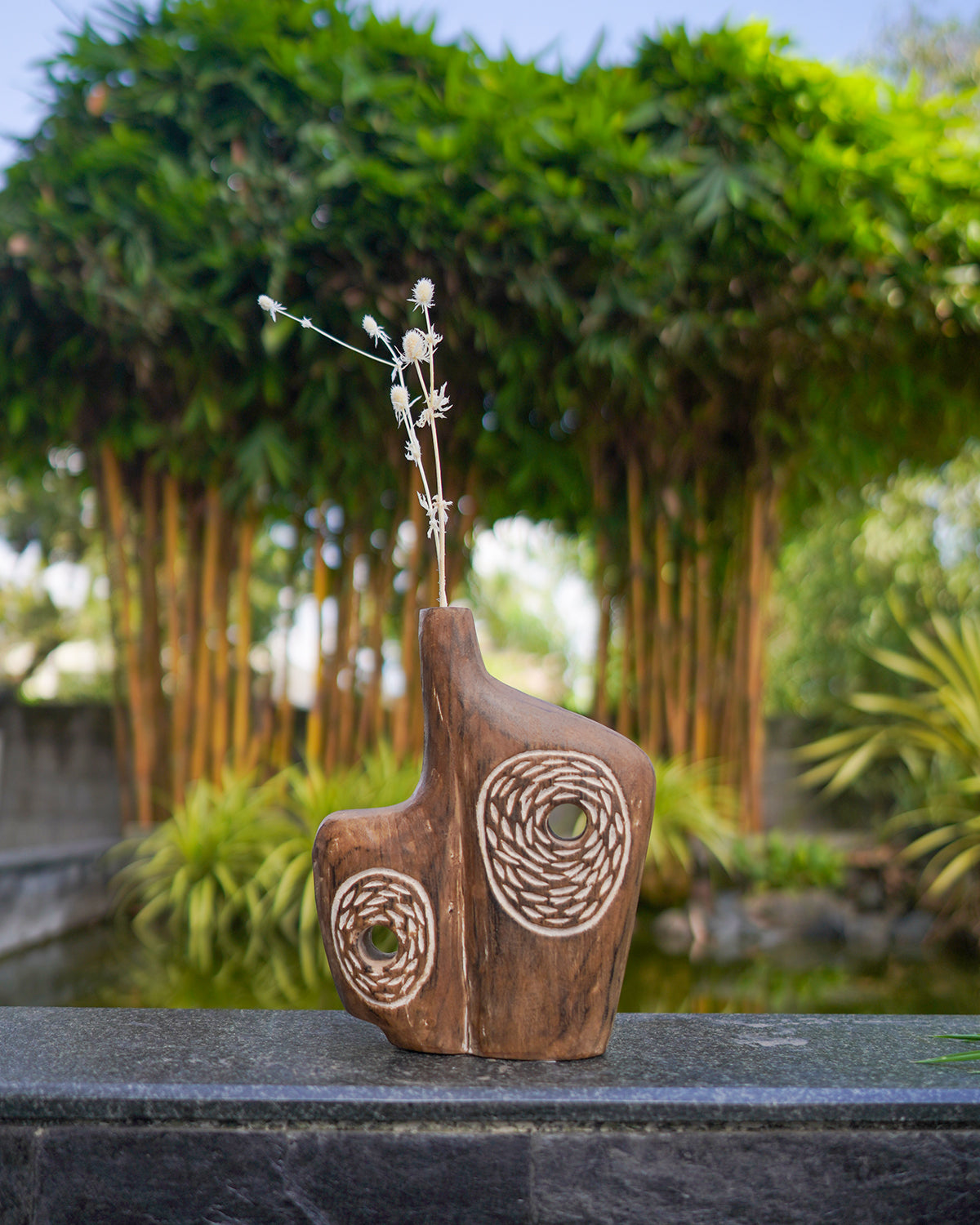 WOODEN VASE