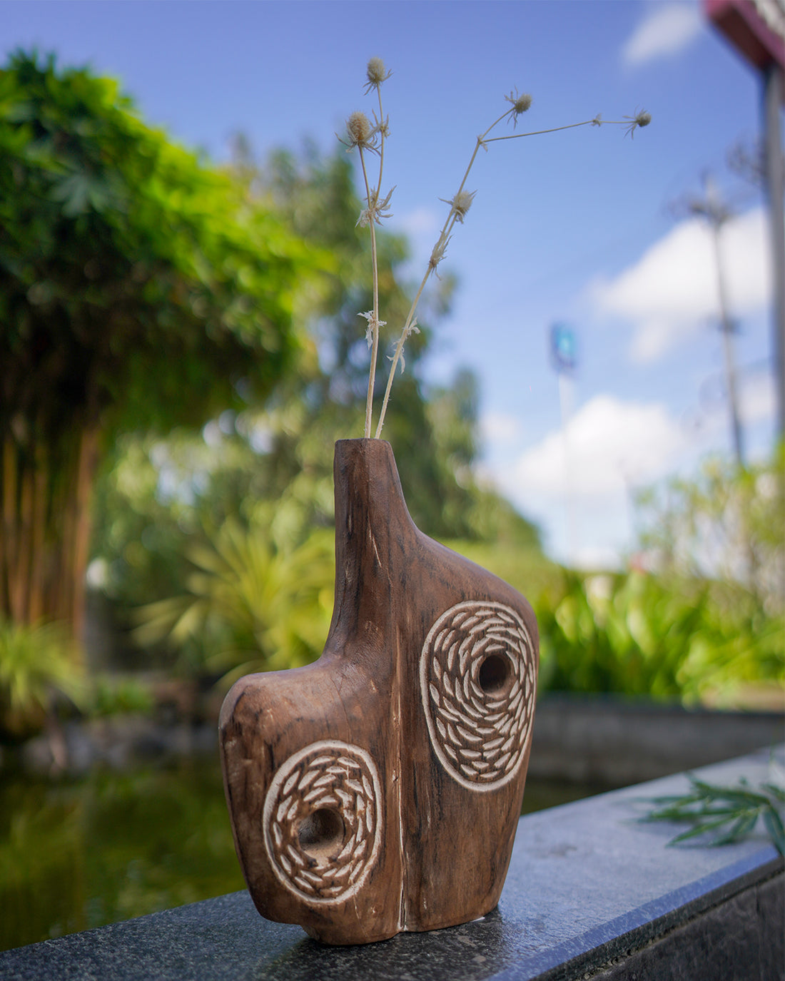 WOODEN VASE