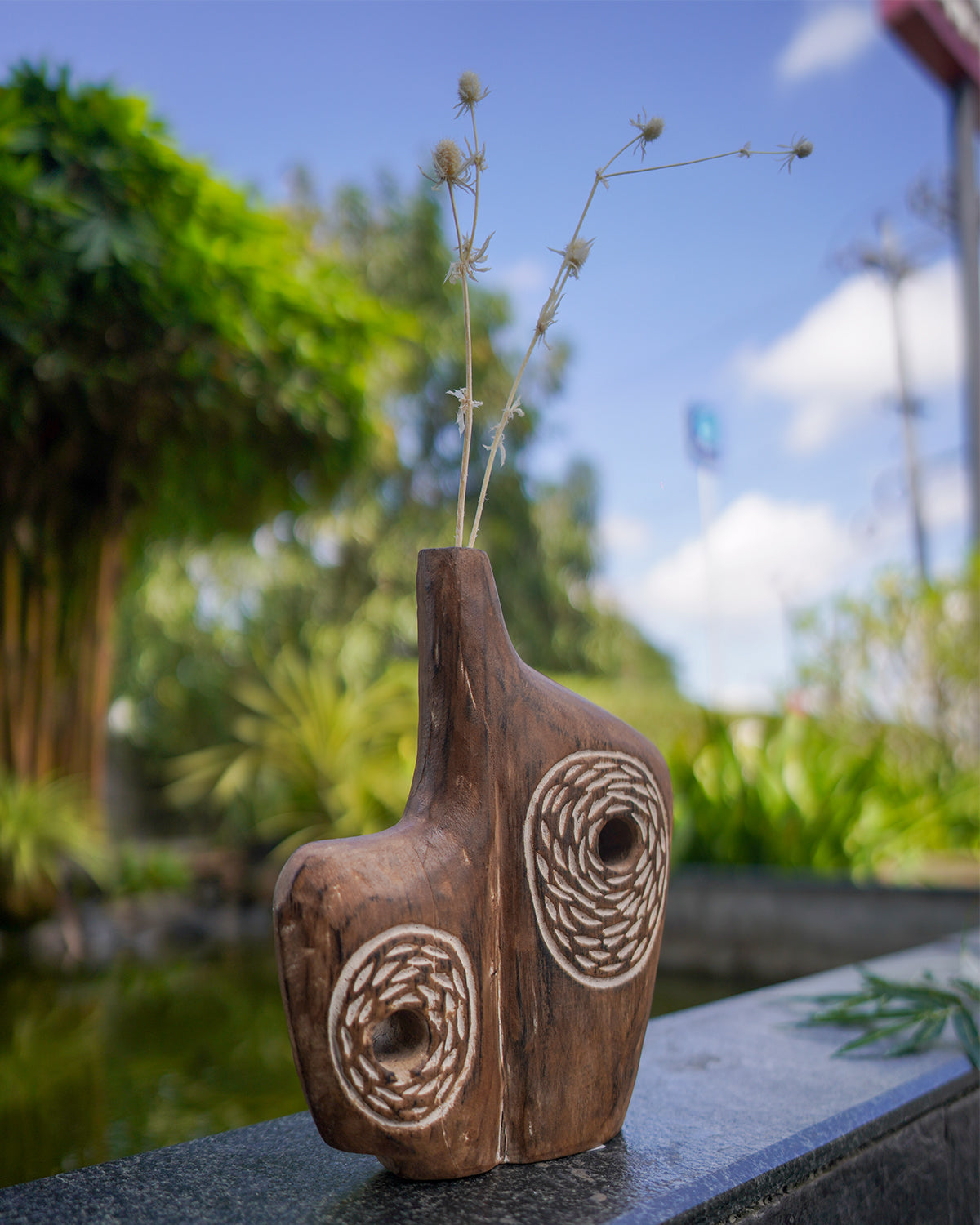 WOODEN VASE