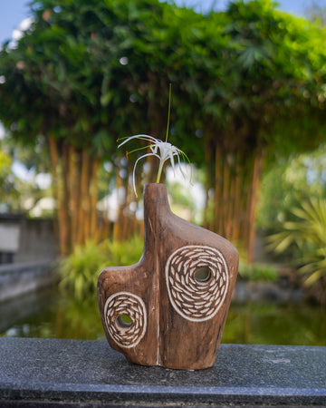 WOODEN VASE