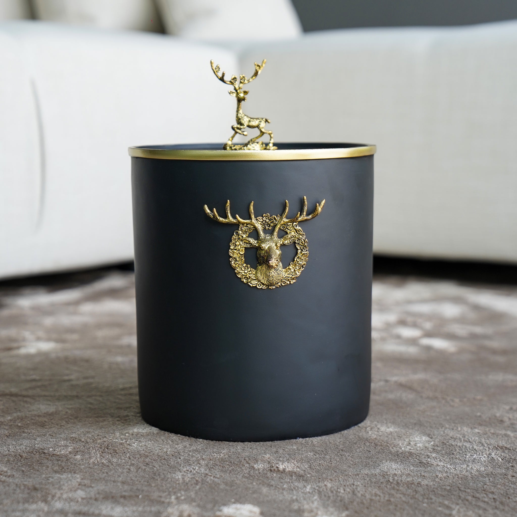 Resin Metal Trash Can