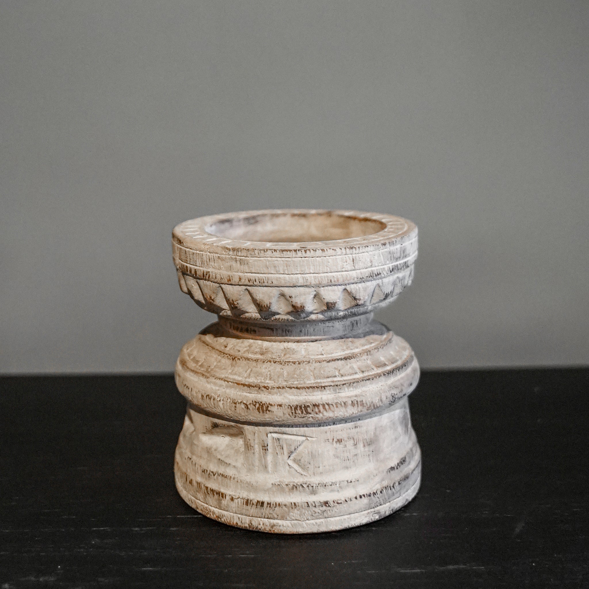 WOODEN CANDLE STAND