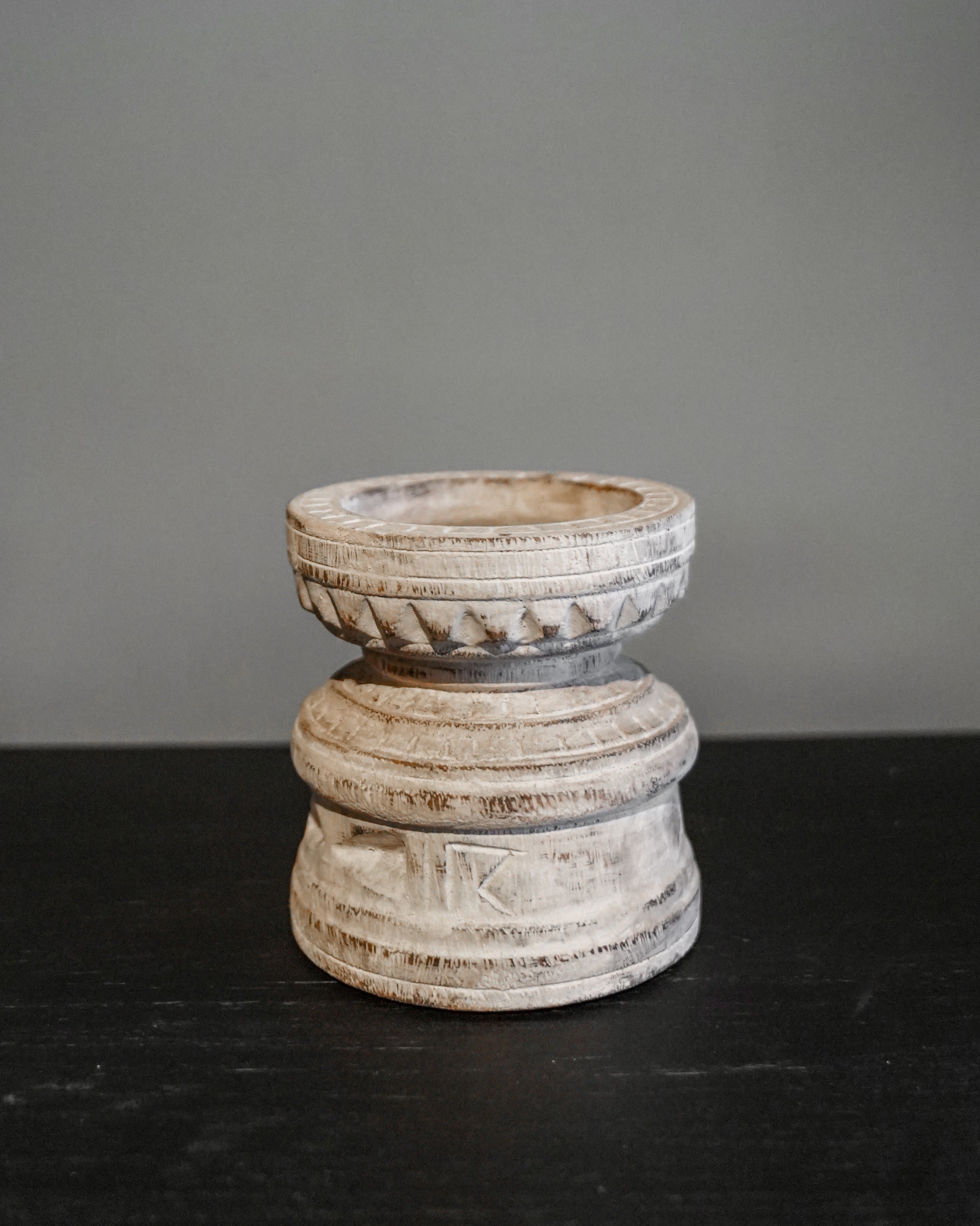 WOODEN CANDLE STAND