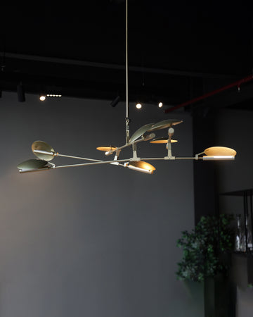 Large Glass Multi-Pendant Ceiling Lamp