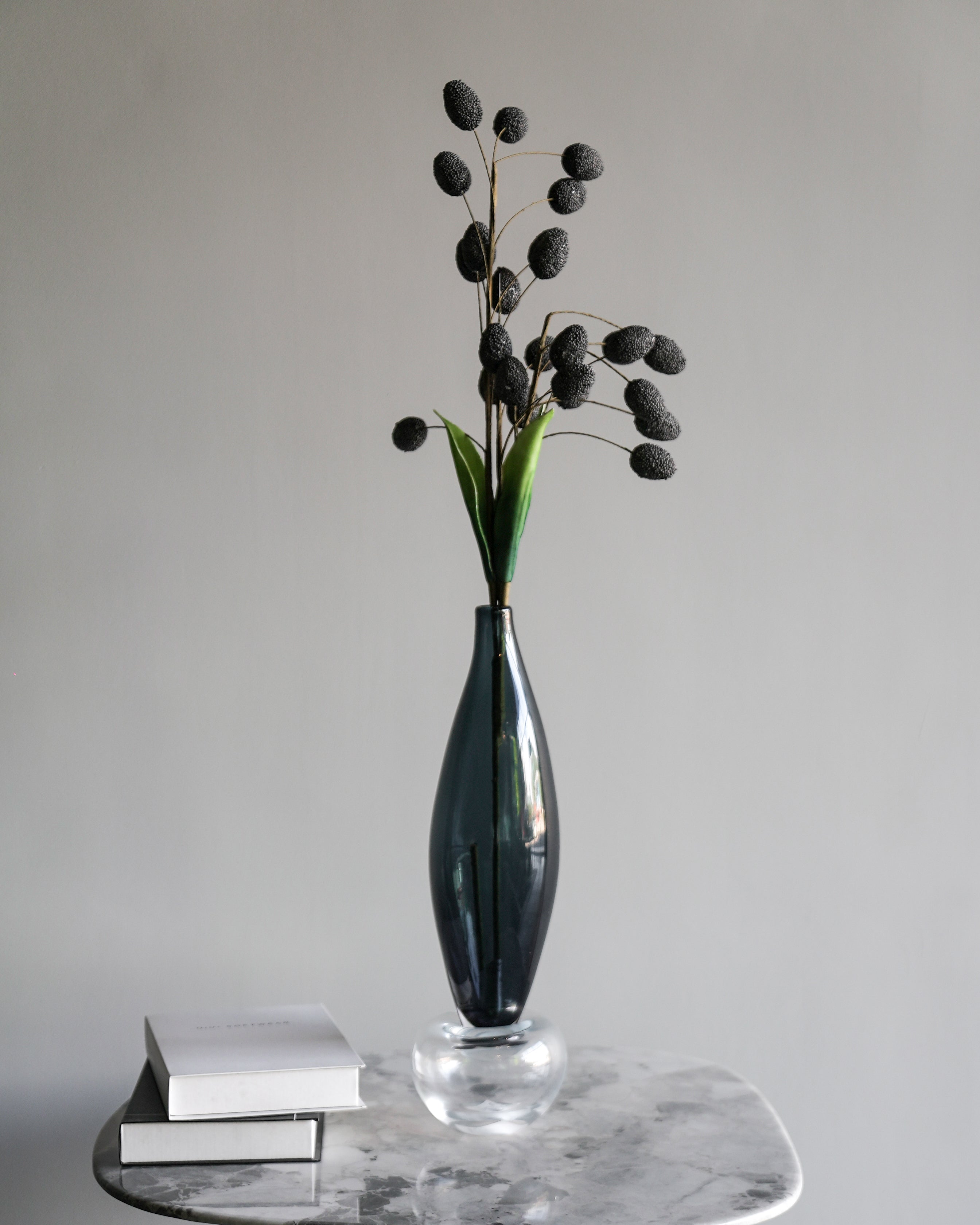 Blue glass vase