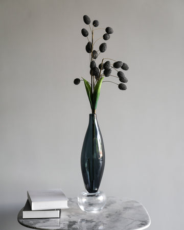 Blue glass vase