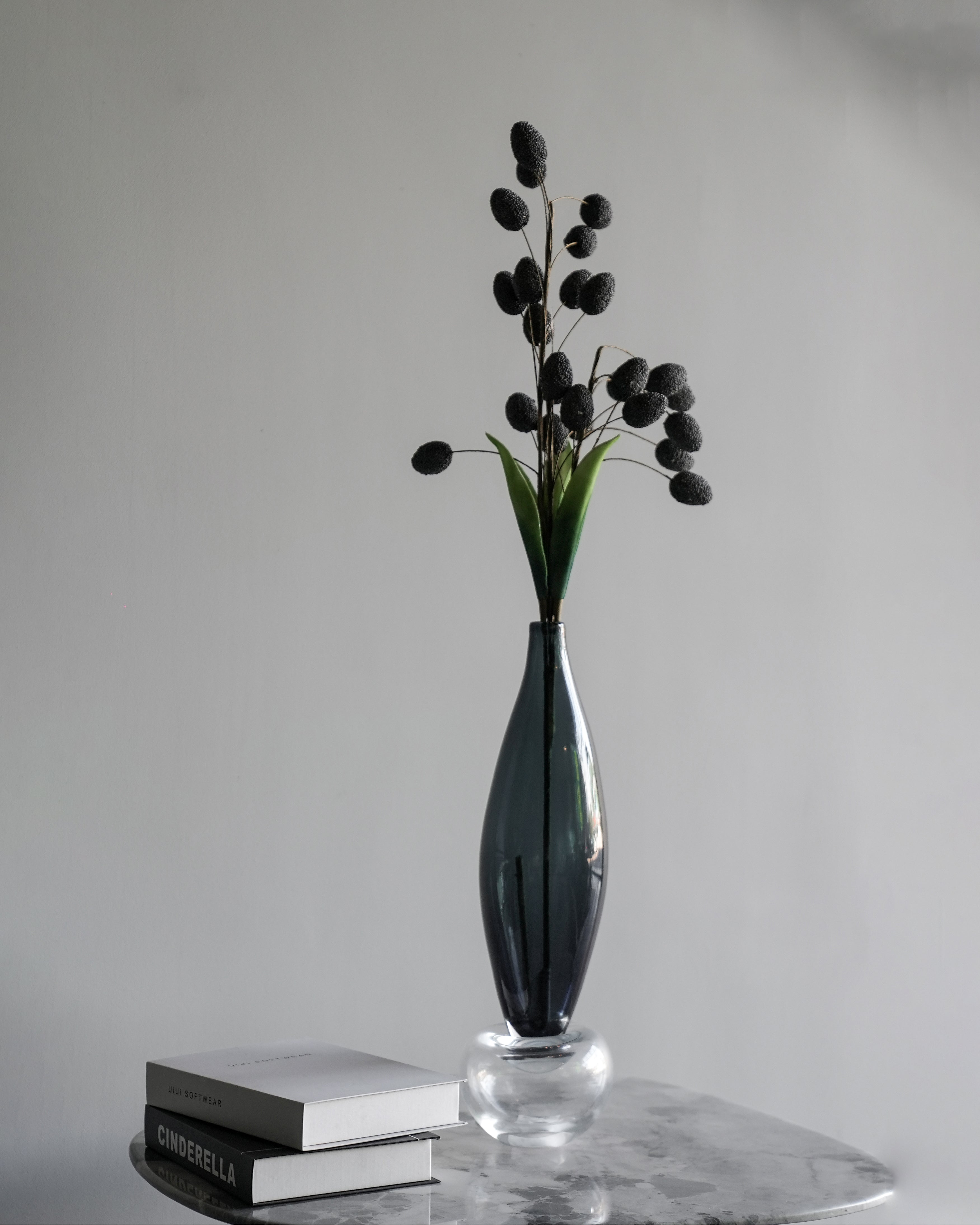 Blue glass vase
