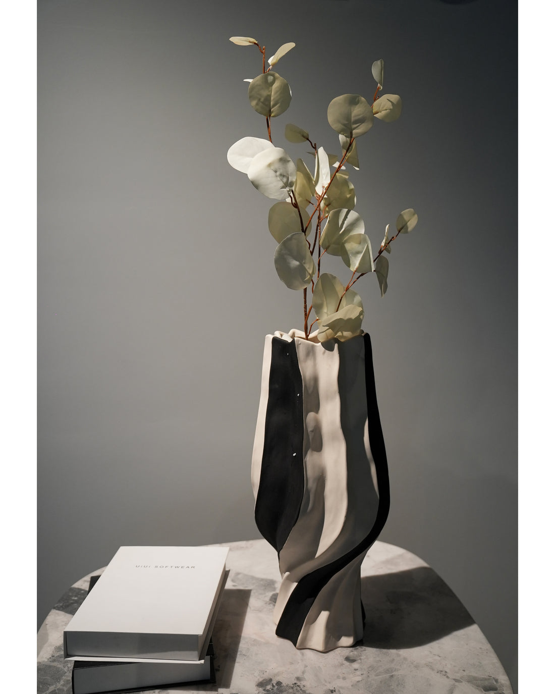 Modern Wavy Stripe Tall Vase