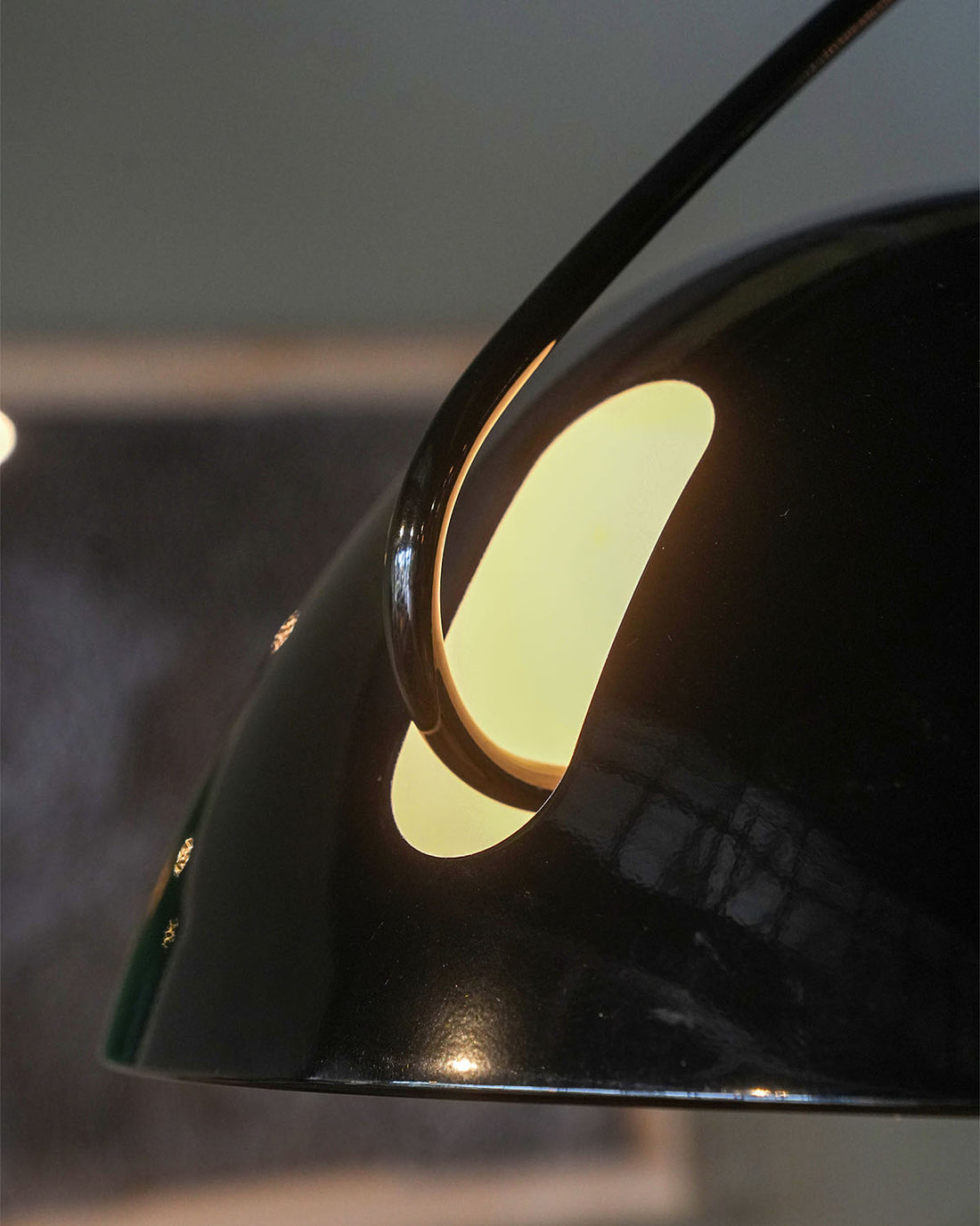 Glass & Carbon Steel  Floor Lamp