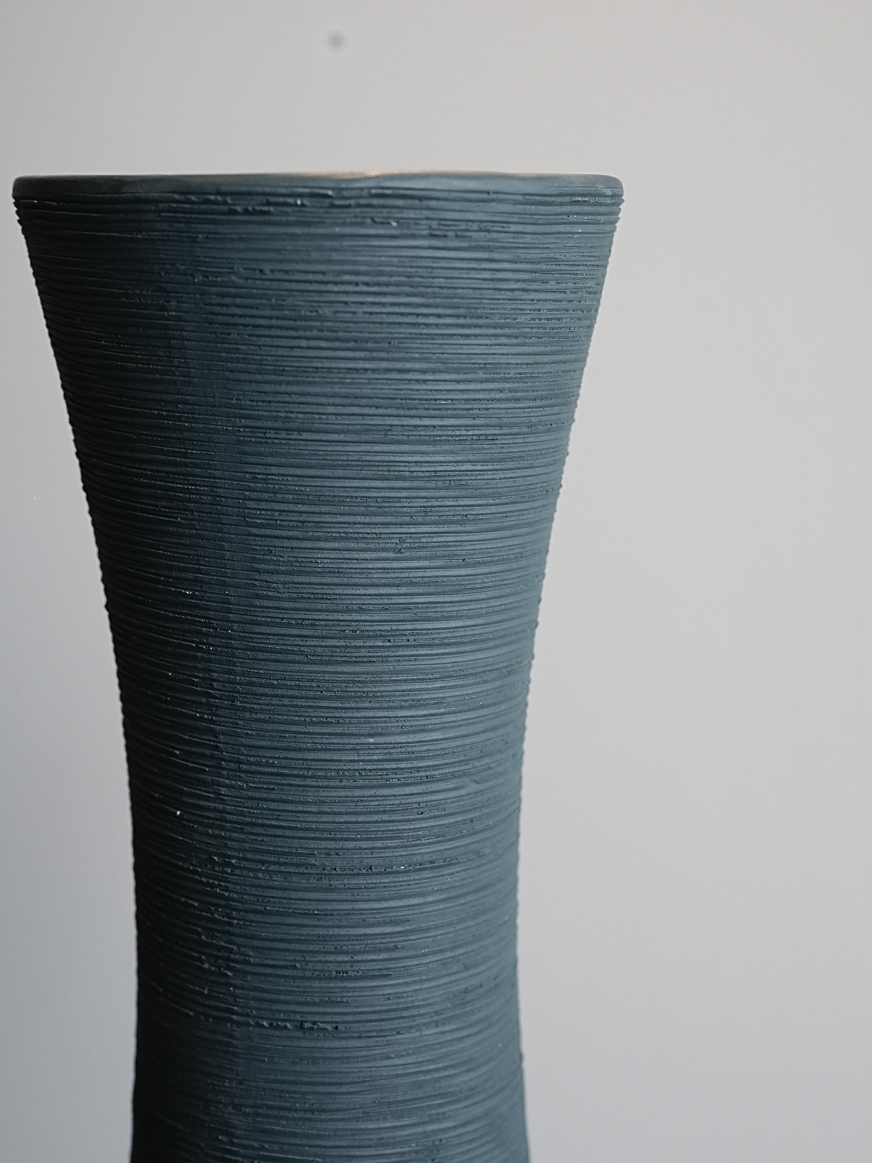 Sleek Textured Ceramic Vase